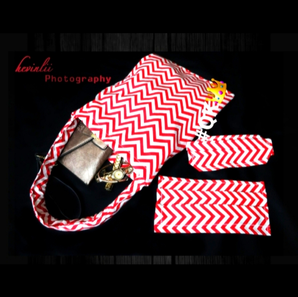 3pc Red Zigzag Set